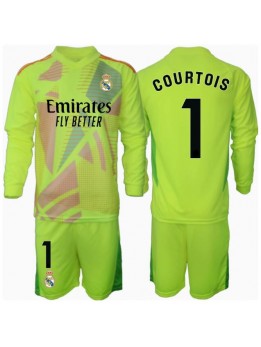 Real Madrid Thibaut Courtois #1 Målvakt Replika Tredje Kläder Barn 2024-25 Långärmad (+ byxor)